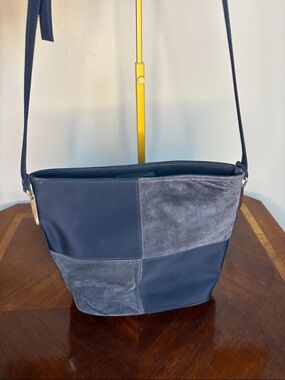 kathy ireland Navy Patchwork Crossbody Bag